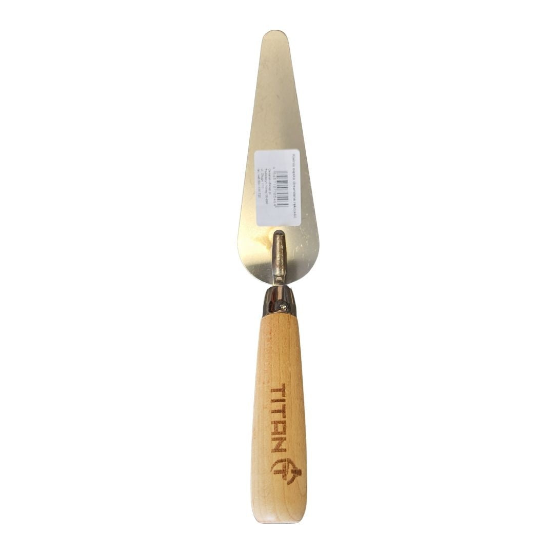Kielnia dekarska „Język Kota” TITAN 160 mm – stal nierdzewna, drewniana rękojeść