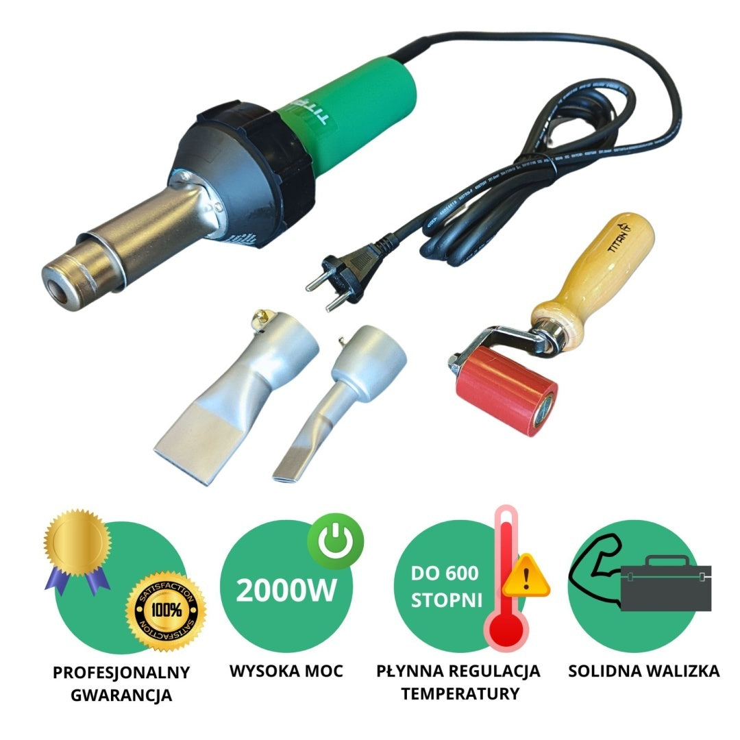 TITAN ZEUS 2000 W – profesjonalny zestaw do zgrzewania folii PVC